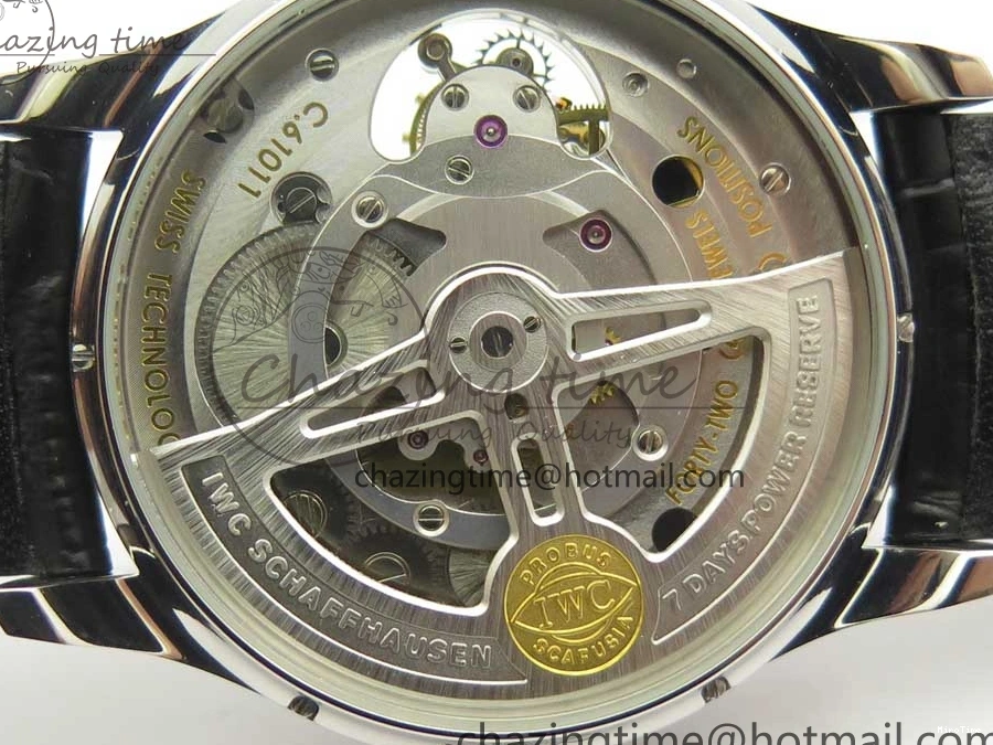 MIROTIME 0227 Seasonal Portuguese Tourbillon IW5463 SS ZF Best Edition Blue Dial on Black Leather Strap 7171